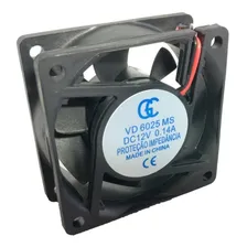 4x Micro Ventilador Cooler Ventoinha 60x60x25mm 12v 5000rpm Led Sem Led Foto  mini 1