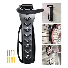 4x Suporte Parede Vertical Gancho Para Pendurar Bicicleta Cor Preto Foto mini 3