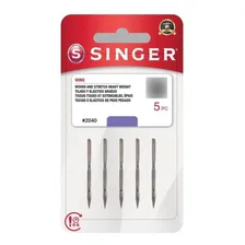5 Agulha Asa Ponto Ajour Máquina Costura Singer 2040 Origina Cor Niquelada Foto mini 1