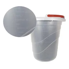 5 Baldes De Plástico Transparente 13 Litros Com Alça Foto mini 3