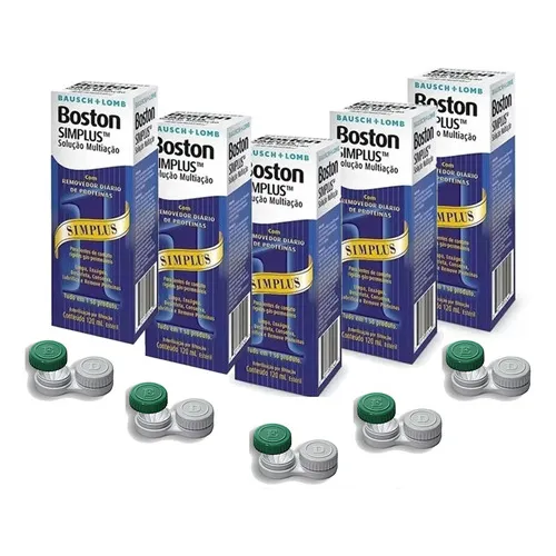 5 Boston Simplus 120ml Solução Multiação Lentes Rígidas Foto 1