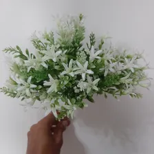 5 Buque Mini Lirios Flor Artificial Galho 25cm Haste Folhas Foto mini 4