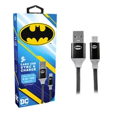 5+ Cabo Carregador Rápido Turbo Usb-a Para Micro Usb - Batman Foto mini  2