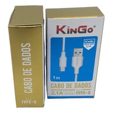 5 Cabo Dados Carga Kingo Type C Ip8 1m 2.1a Atacado Cor Branco Foto mini 4