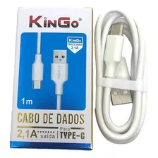 5 Cabo Dados Carga Kingo Type C Ip8 1m 2.1a Atacado Cor Branco Foto mini 3