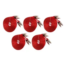 5 Cabo Rca Vermelho 1 Metro Blindado Kx3 Automotivo Foto  mini 1