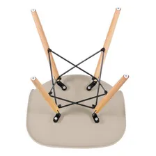 5 Cadeiras Charles Eames Wood Dsw Eiffel Cores Estrutura Da Cadeira Nude Foto mini 3