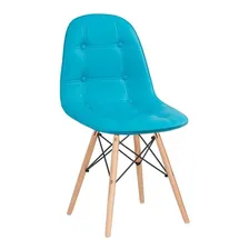 5 Cadeiras Estofada Botão Eames Botonê Capitonê Cores Assento Tiffany Foto mini 2