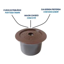 5 Cápsulas Três Corações Reutilizável Marrom Foto mini 4