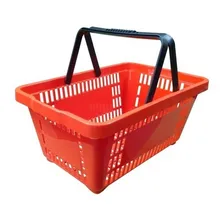 5 Cesta Cesta Plástica Super Conveniência Cor Laranja Foto  mini 1