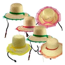 5 Chapeu Junino Renda C/ Trança Chapeu Festa Junina Sortidos Cor Vermelho Foto mini 1