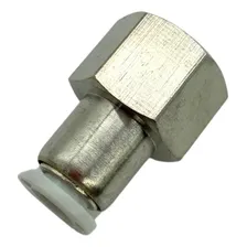 5 Conexões Pneumáticas Reta Fêmea Engate Rápido 1/4x6mm Bsp Foto mini 1