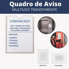 5 Displays A4 Expositor Porta Folha Quadro Aviso Parede Petg Foto mini 2