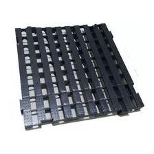 5 Estrados Plástico Palete Reforçado 50x50x4,5 Cor Preto Foto mini 1