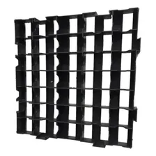 5 Estrados Plástico Palete Reforçado 50x50x4,5 Cor Preto Foto mini 2
