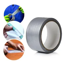5 Fita Adesiva Silver Tape Cinza 48mm X 10 Metros Isolante Liso Foto mini 1