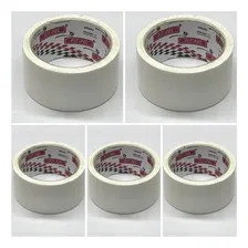 5 Fitas Adesivas Entelagem Branca 48mm X 50 Mts - 1ª Linha Foto  mini 1