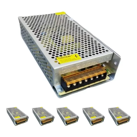 5 Fontes Chaveada 12v 15a 180w Bivolt P Fita Led E Cftv Foto 1