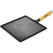 5 Frigideira Ferro Grill Chef Tapioca Chapa Panela Mineira Cor Preto Foto mini 4