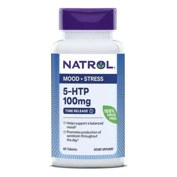 5-htp 5htp 5 Htp 100mg 45 Caps Natrol Importado Original Foto 1