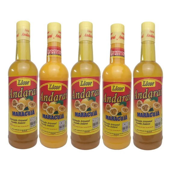 5 Litros Licor Maracujá Da Fruta Interior Bahia Puro Foto 1