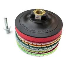 5 Lixa Diamantada Polir Mármore Granito Porcelanato Suporte Quantidade De Cascalhos 6 Foto mini 1