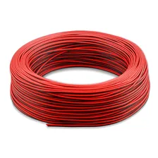 5 Metros Cabo Flat 2 Vias 22awg - Preto E Vermelho Foto mini 3