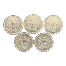 5 Moedas Antigas De 5 Centavos De Cruzado De 1987 Do Brasil Foto mini  2