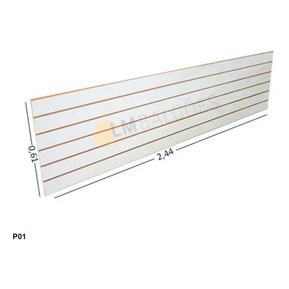 5 Painel Canaletado Mdf 61cm X 2,44mt + Canaletas Foto 1