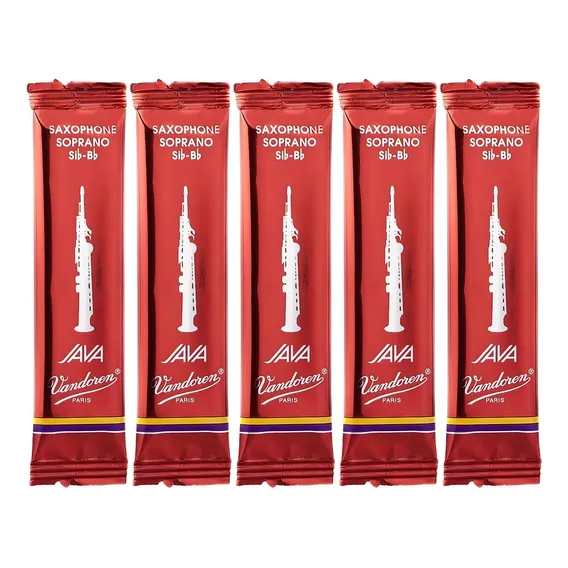 5 Palhetas Vandoren Java Red Sax Soprano - N° 2 Foto 1