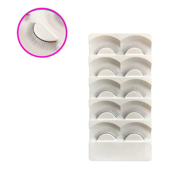 5 Pares Cilios Para Treino Alongamento Extensão Cílios Foto 1