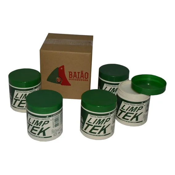 5 Pasta De Limpeza Lavagem A Seco Limptek Limp Tek C/500gr Foto 1
