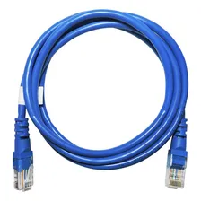 5 Pç Patch Cord Cat5e 100% Cobre Homologado 1,5m Azul Foto  mini 1