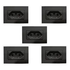 5 Pç Tomada P/moveis Margirius 2p T Preta 20a 250v Nbr14136 Cor Preto Foto mini 1