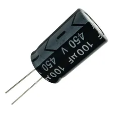 5 Pçs Capacitor Eletrolitico 100mf X 450v - 100x450v 105 Foto mini  3
