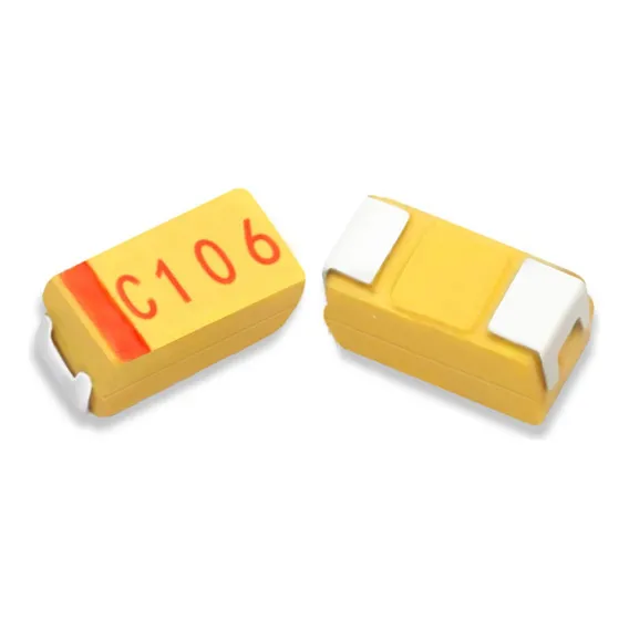 5 Pçs Capacitor Tântalo 10uf 16v C106 Case A - Igual 106c Foto 1