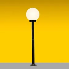 5 Poste Jardim 1,18m Aço Fosfatizado. ! Cúpula Preto Estrutura Preto Foto mini 2