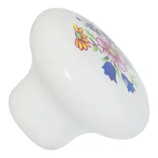 5 Puxador Porcelana Redondo Floral Gaveta Italy Line Il7016 Foto mini  3