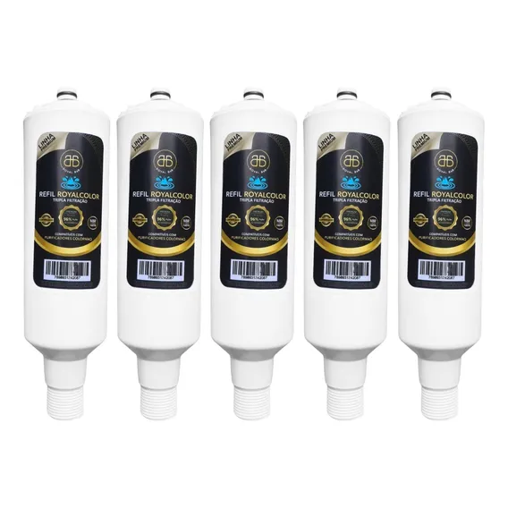 5 Refil Filtro Purificador CompatÃvel Bebedouro Colormaq Cor Branco Foto 1