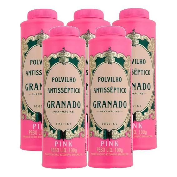 5 Talco Polvilho Antisséptico Para Os Pés Granado Pink 100g Foto 1