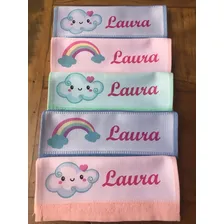 5 Toalhinhas De Mão Lavabinho 24x38cm Com Nome E Desenho Personalizado Foto mini 2