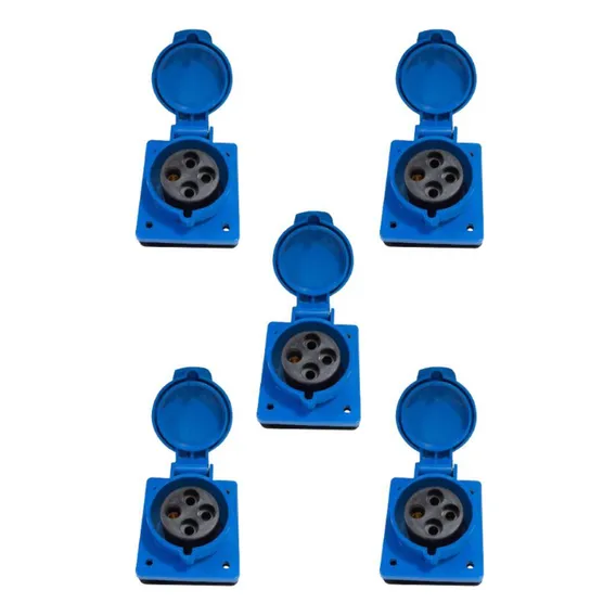 5 Tomada Embutir Azul 3p+t 32a 9h 220/250v N4249 Foto 1