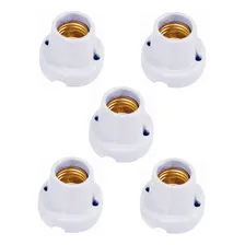 5 Unid. Receptáculo Bocal E27 Soquete P/ Teto Louça Germer Cor Branco Foto mini 1