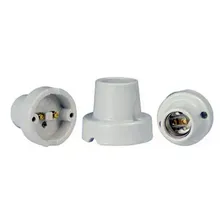 5 Unid. Receptáculo Bocal E27 Soquete P/ Teto Louça Germer Cor Branco Foto mini 2