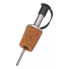 5 Unidade Bico Dosador Inox Com Rolha E Tampa Azeite Garrafa Cor Preto Lisa Foto mini  3