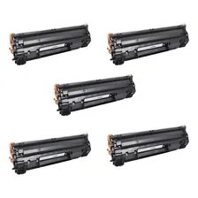 5 Unidade Cartucho Toner Cf283a | 83a | M125 | M127 | M201 Tinta Preto Foto mini 1