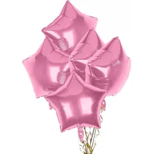 50 Balão Estrela Metalizado Rosa Claro 45cm Festa Decoração Foto  mini 1