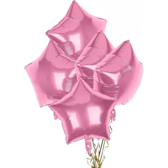 50 Balão Estrela Metalizado Rosa Claro 45cm Festa Decoração Foto 1