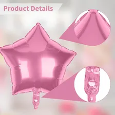 50 Balão Estrela Metalizado Rosa Claro 45cm Festa Decoração Foto mini 4