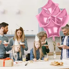 50 Balão Estrela Metalizado Rosa Claro 45cm Festa Decoração Foto mini  2